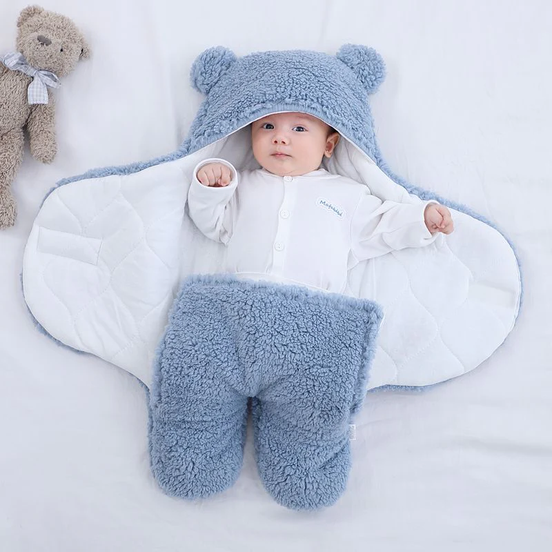 Winter Fleece Baby Sleeping Wrap Blanket - Image 14