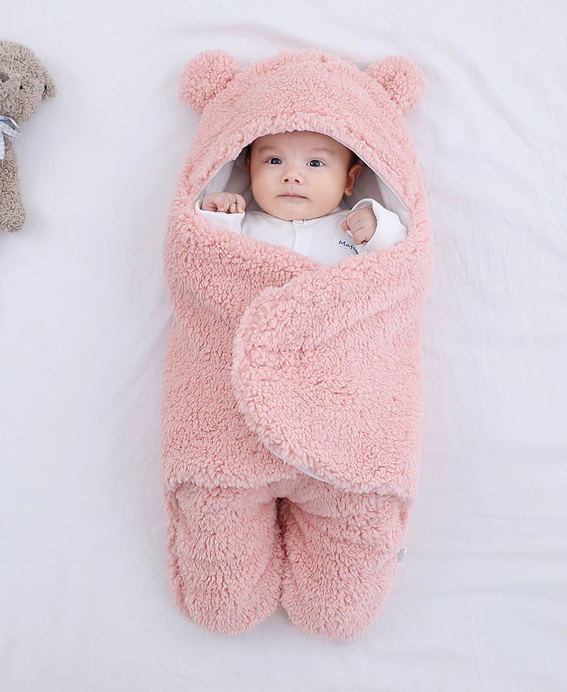 Winter Fleece Baby Sleeping Wrap Blanket - Image 15