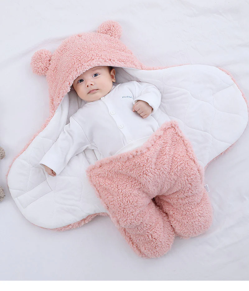 Winter Fleece Baby Sleeping Wrap Blanket - Image 16