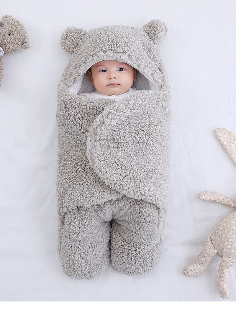 Winter Fleece Baby Sleeping Wrap Blanket - Image 17