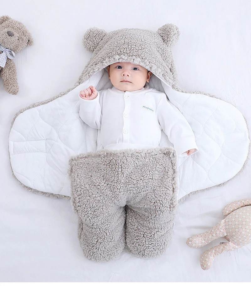 Winter Fleece Baby Sleeping Wrap Blanket - Image 18