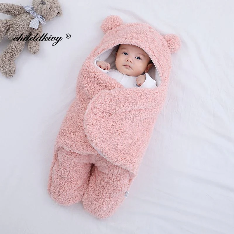 Winter Fleece Baby Sleeping Wrap Blanket - Image 3