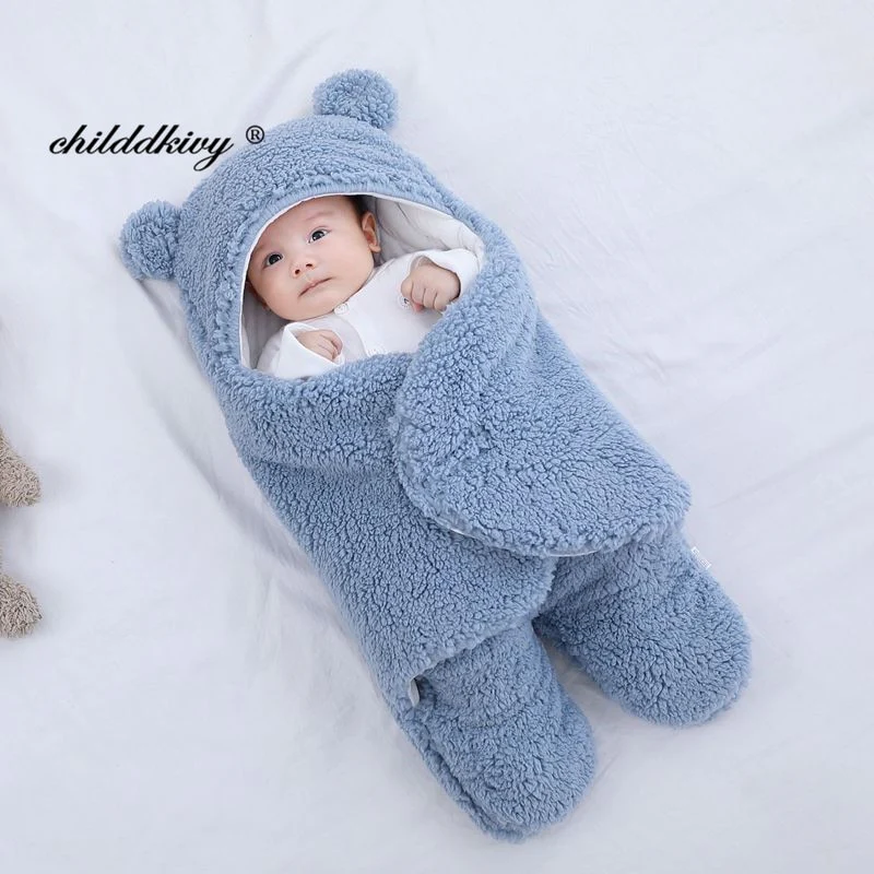 Winter Fleece Baby Sleeping Wrap Blanket - Image 5