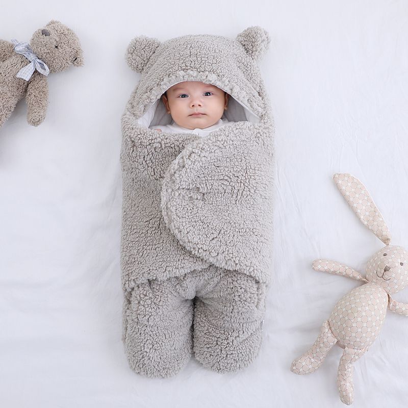 Winter Fleece Baby Sleeping Wrap Blanket - Image 6