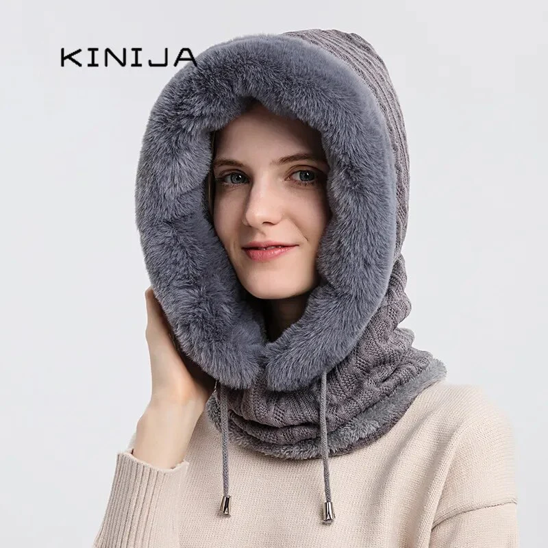 Winter Mask Fur Hood - Image 3