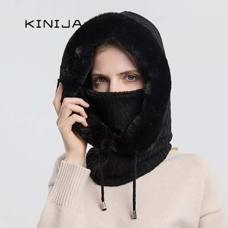 Winter Mask Fur Hood - Image 4