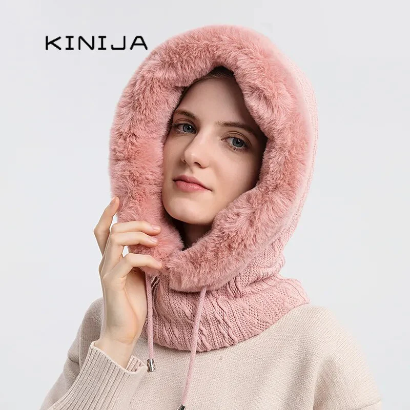 Winter Mask Fur Hood - Image 6