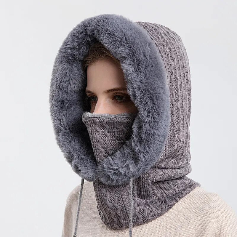 Winter Mask Fur Hood - Image 8