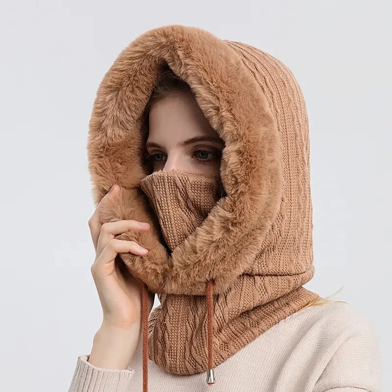 Winter Mask Fur Hood - Image 9
