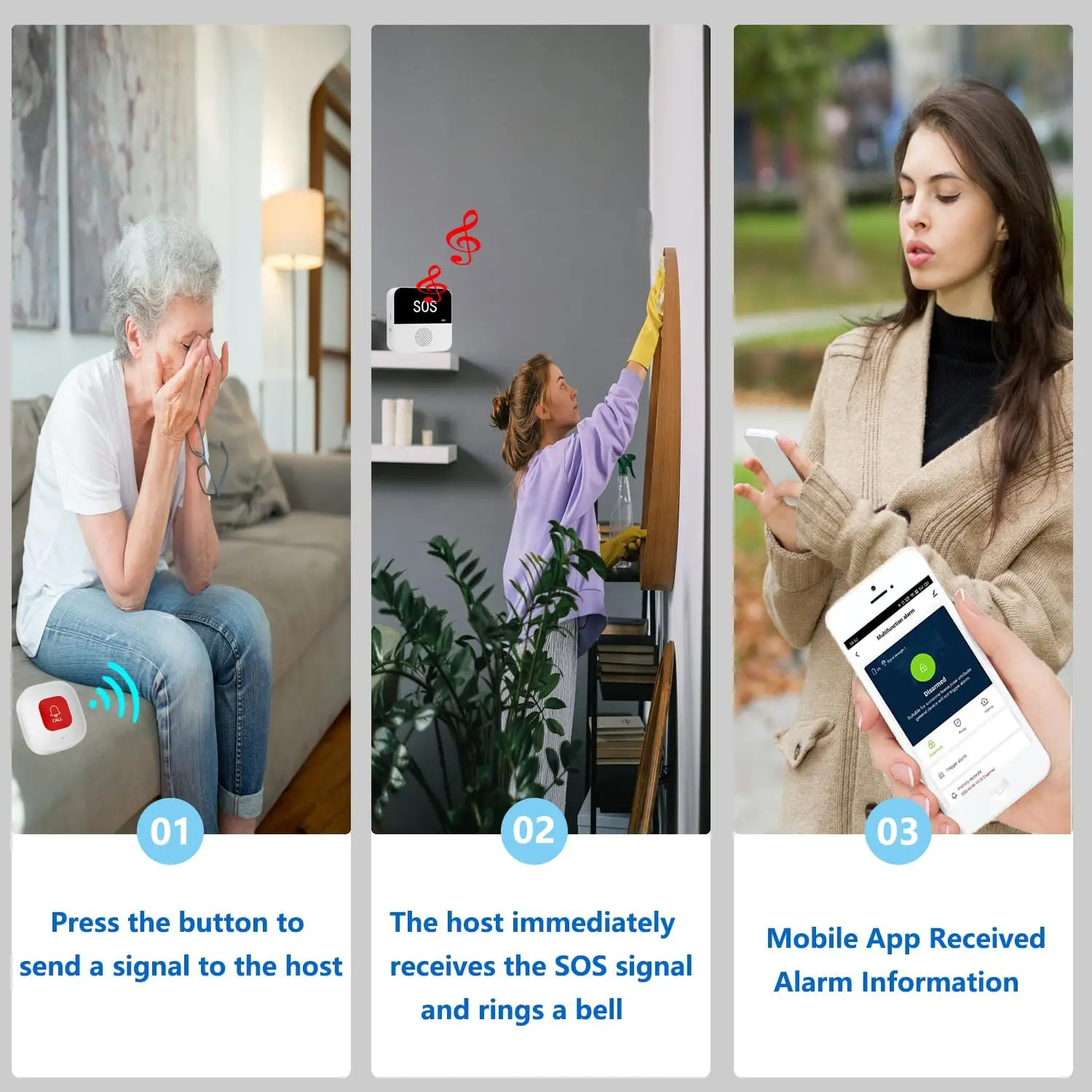 Wireless WiFi Elderly SOS Call Button - Image 3