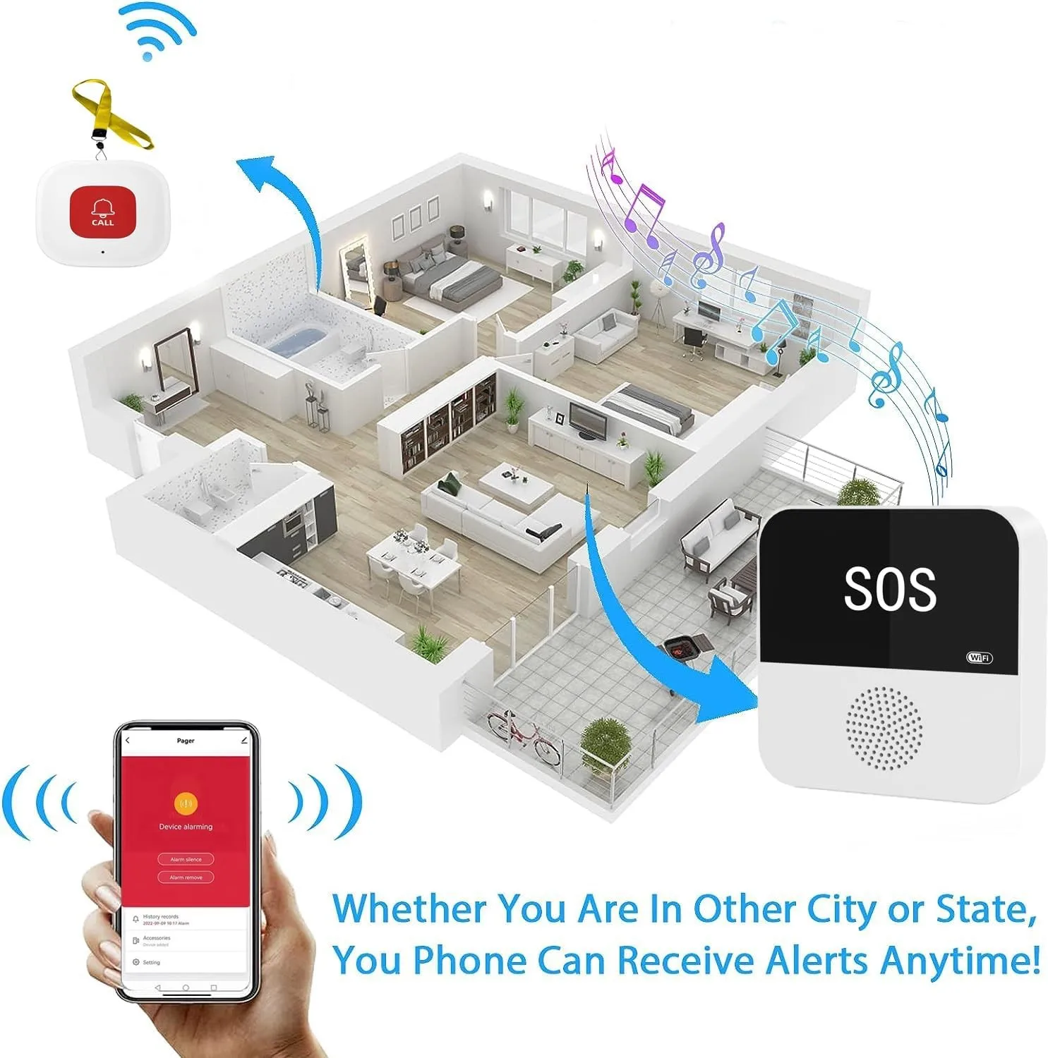 Wireless WiFi Elderly SOS Call Button - Image 5