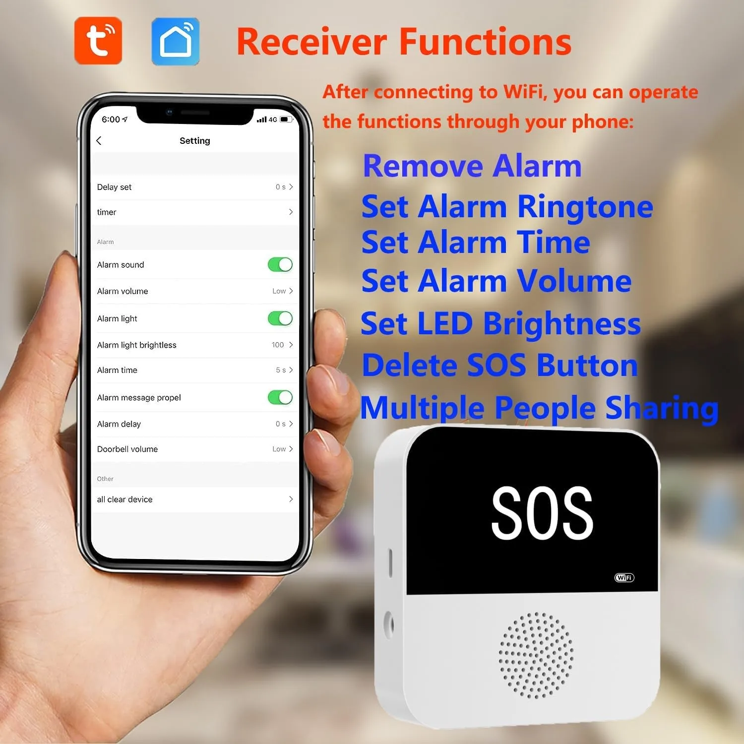 Wireless WiFi Elderly SOS Call Button - Image 6
