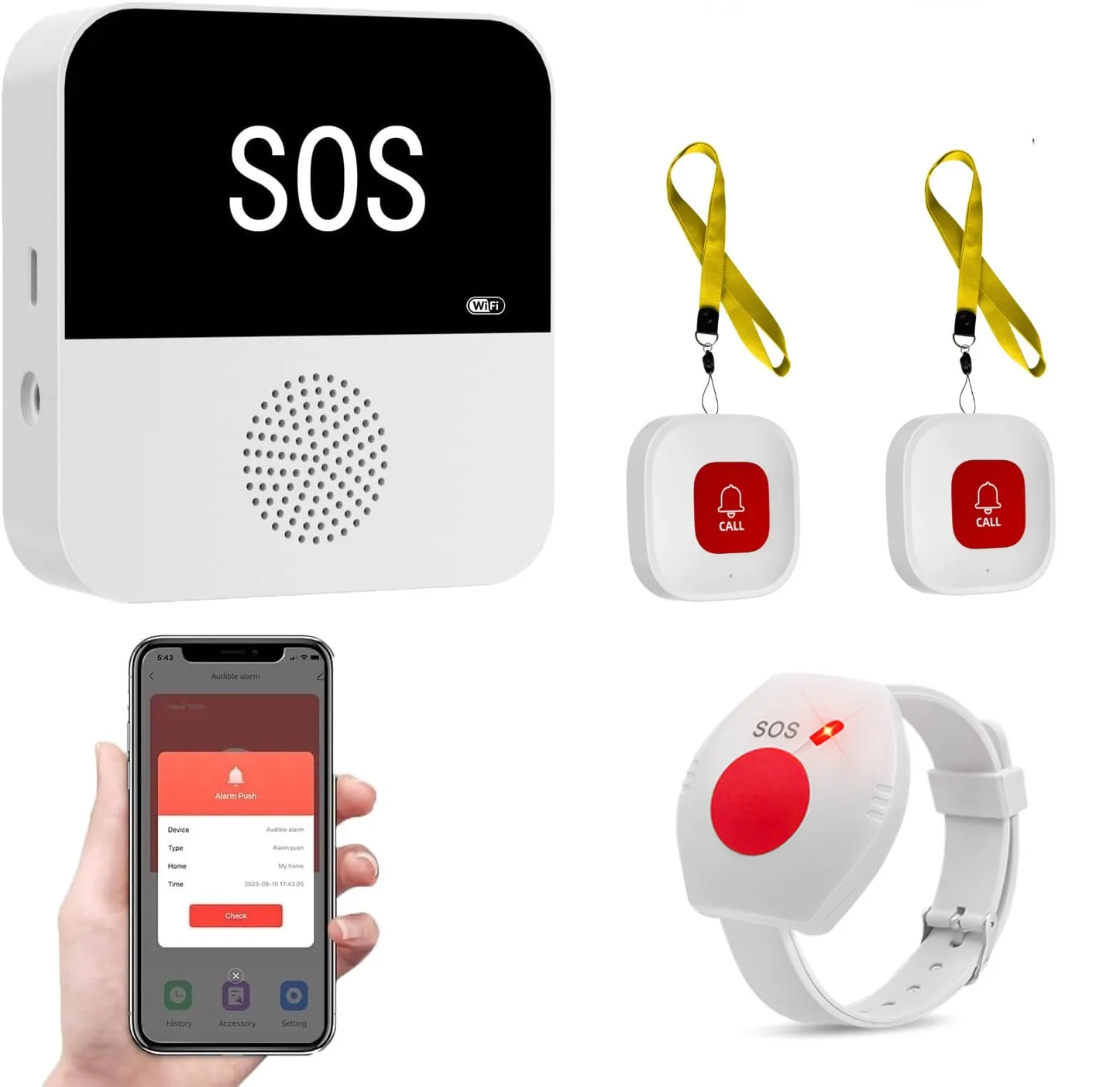 Wireless WiFi Elderly SOS Call Button - Image 7