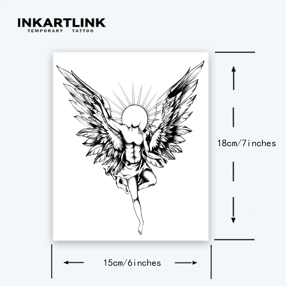 Wisdom Angel Temporary Tattoo Sticker - Image 4