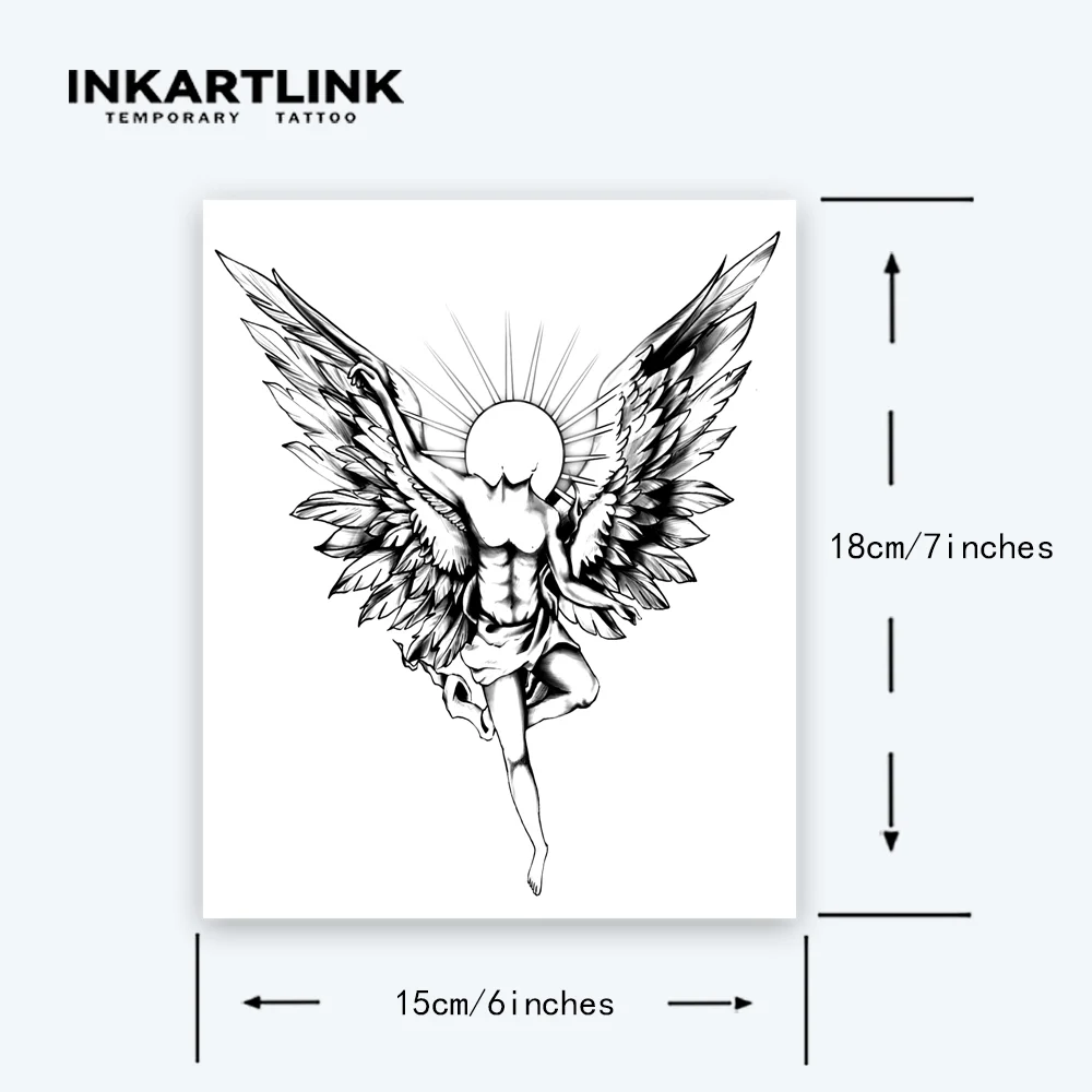 Wisdom Angel Temporary Tattoo Sticker - Image 7