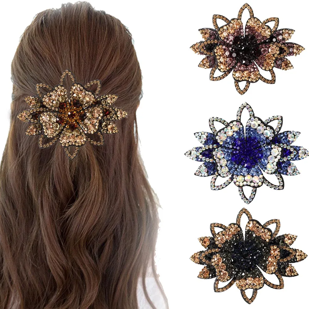 Women Rhinestone Hair Clips - Image 2