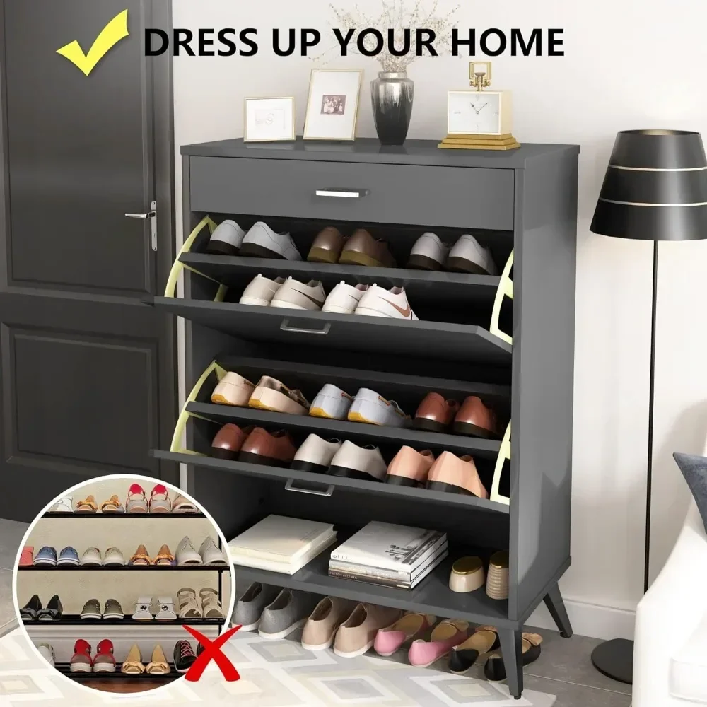 Wood Modern Shoes Rack - Image 4