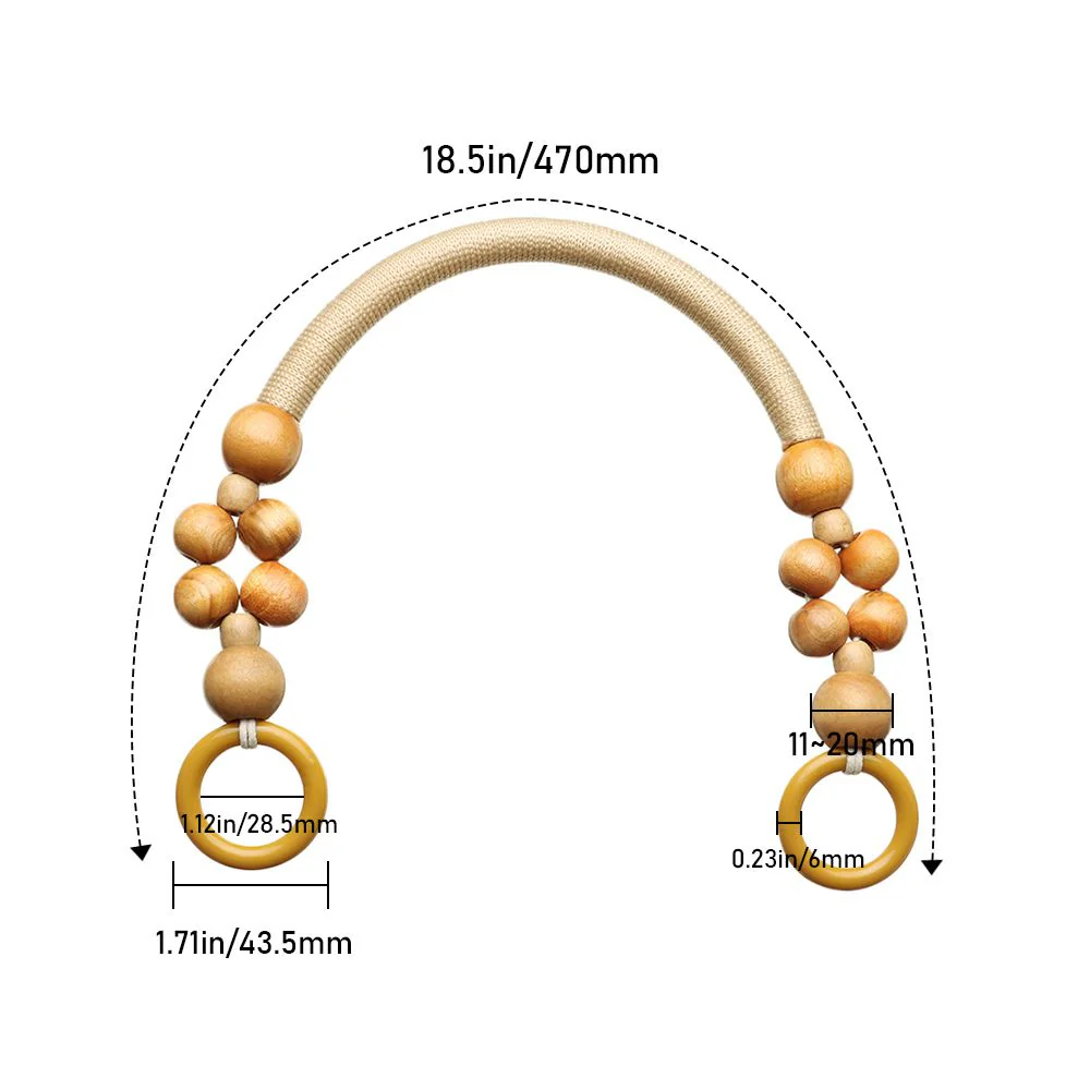 Wooden Bead Rope Bag Strap - Image 9