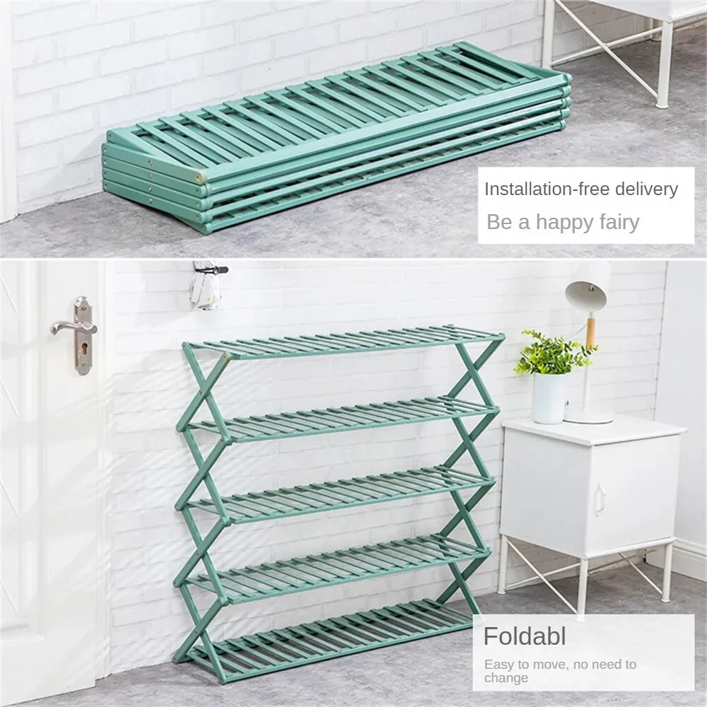 Wooden Foldable Shoe Rack - Image 2
