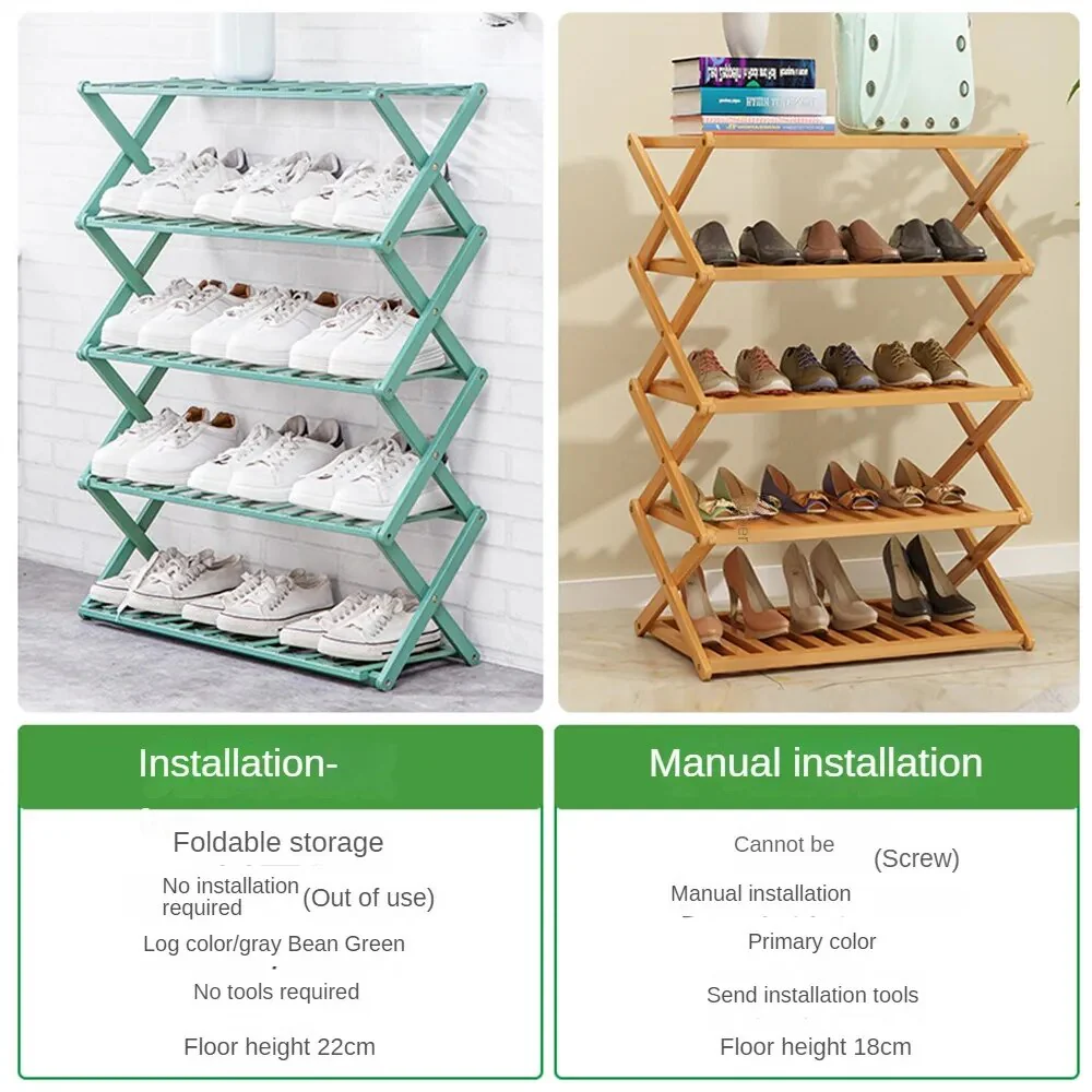 Wooden Foldable Shoe Rack - Image 3